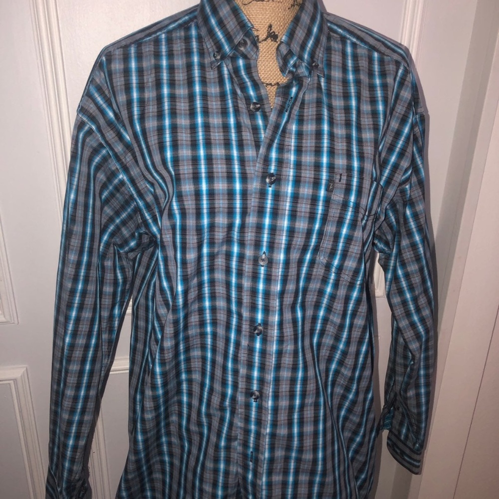 NWOT Mens Button Down Plaid Shirt